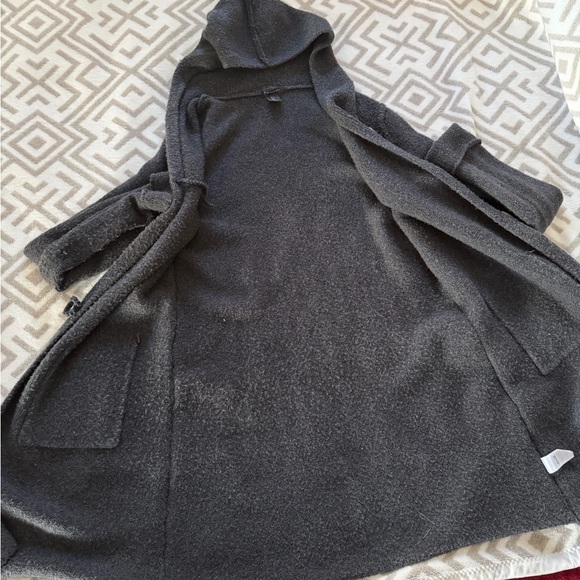Tahari Charcoal Teddy Jacket with Hood - Picture 3 of 4
